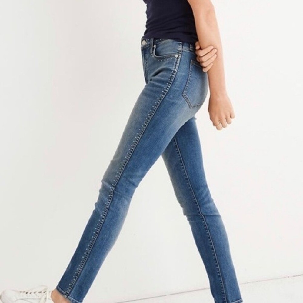 Madewell 10" High Rise Studded Skinny Jeans: Stud Edition, Size 25 NWOT